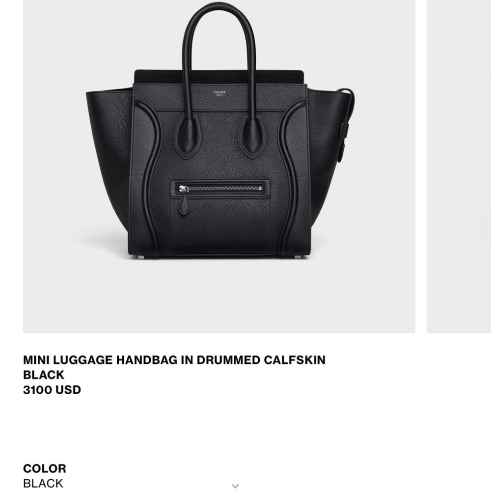MINI LUGGAGE HANDBAG IN DRUMMED CALFSKIN
BLACK